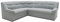 DOMO. collection Ecksofa Berlin, zeitlose Eckcouch mit hochwertiger Federkern-Polsterung, Sofa in L-Form, Couch 205 x 250 x 89 cm, silber