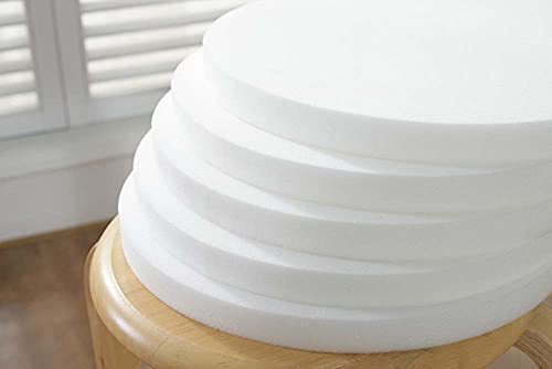 Rundes Premium-Schaumstoff-Sitzkissen, 30 cm/40 cm/50 cm Durchmesser, hochdichter Schaumstoff für Terrasse, rundes Kissen, Barhocker, Sitzerhöhung, Ersatzpolsterschaum