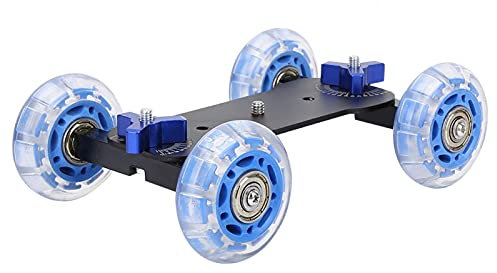 Aigid Kamera Dolly Skater,Mini Desktop 10KG Lastschiene Roller Track Slider Dolly Skater Auto für DSLR Kamera Camcorder