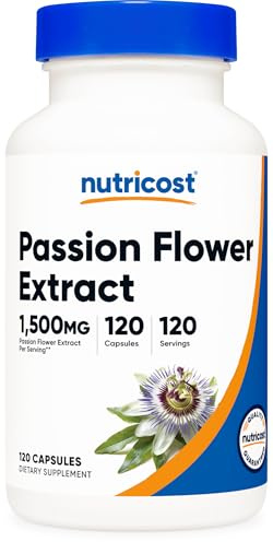 Nutricost Passion Flower Extract 120 Capsules for 120 Servings Per Bottle - Gluten Free, Non-GMO, and Vegetarian Friendly