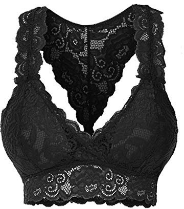 Femme Soutien-Gorge Dentelle Rembourre Sexy Col V Push Up Brassière Respirant Lace Bralette Bustier Lingerie Confort Mince Et Respirant