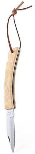 Coltello tascabile - Coltello tascabile pieghevole - Coltello in bambù e acciaio inossidabile - Blocco (stile 1)