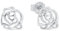 Amor Ohrstecker 925 Sterling Silber Damen Ohrschmuck, 0,8 cm, Silber, Rose, Kommt in Schmuck Geschenk Box, 2034103