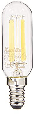 Xanlite RFV806T26CW - Ampoule à filament LED T26, culot E14, conso. 6,5W, Blanc neutre, Spécial hotte 240°- Installation Facile, 60W