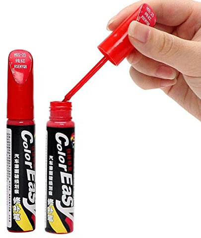 BASTOUR Stylo Retouche Peinture, Stylo Réparation des rayures Auto, Anti Rayure pour Carrosserie Moto Voiture Vélo, 2 Pièces (Rouge)