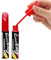BASTOUR Stylo Retouche Peinture, Stylo Réparation des rayures Auto, Anti Rayure pour Carrosserie Moto Voiture Vélo, 2 Pièces (Rouge)