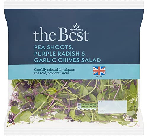 Morrisons The Best Pea Shoots, Purple Radish & Garlic Chives Salad 60g