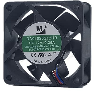 CYRMZAY Ventilador Compatible para DA06025S12HR 12V 0.25A 6025 6CM 4-Wire cooling Ventilador