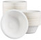 100Pcs Strong Disposable Paper Bowls,12oz 340ml Disposable Sugarcane Bagasse Bowls White Super Rigid Biodegradable and Compostable Bowls,Plastic Bowls for Party,Soup,Dessert Bowl,Sturdy Paper Bowls