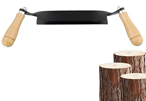 Rianpesn Couteau à tirage Droit, Couteau à tirage 8 po Outil Rasage à tirage Droit incurvé, Outil portatif d'écorçage d'acier Inoxydable Travail du Bois d'avions