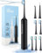 Spazzolino elettrico con filo interdentale, kit 3 in 1 per la pulizia dei denti con 4 modalità, spazzolino elettrico e filo interdentale, portatile per viaggi e casa (nero)
