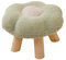 MagiDeal Repose-Pieds Repose-Pieds avec Pied en Bois Pouf Polyvalent Forme de Fleur antidérapante Mignon sous Le Bureau Canapé Tabouret pour Chambre à Coucher, Vert