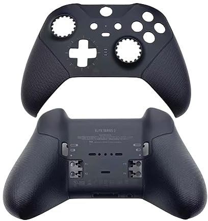 Meijunter Ersatzgehäuse Vordere Schale Rückenschale Hülle Abdeckung Faceplates Kompatibel mit Xbox Elite Wireless Controller Serie 2, Schwarz