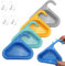 Sink Swan Drain Basket, Adjustable Kitchen Sink Drain Basket Pack of 4, Multifunctional Triangular Sink Filter, with Sticky Hook, Upgrade for Kitchen Sink Hangs on Faucet (4 Colors)