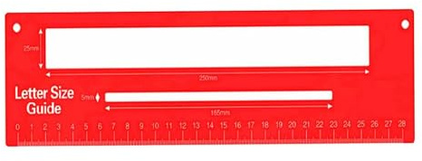 ARA CHOICE Royal Mail PiP PPI Postal Template Ruler Large Letter Size Charge Guide Checker for Packages and Posts – Post/Mail Office Measurement Scale Accurate Precise Portable Durable Postage Ruler