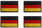 4 Stück Mini Deutschland Flaggen Patch, Gestickt Abzeichen mit Klett für Kleidung Taschen Rucksack Uniform Weste Hundegeschirr Militär Taktisch Draussen Jersey, 8x5cm