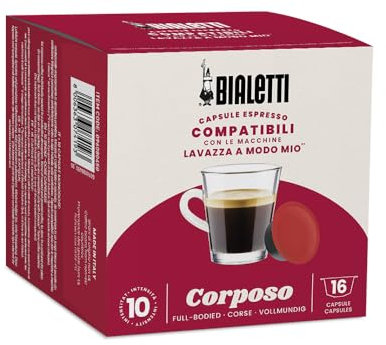 Bialetti Café Capsules compatibles Lavazza® - Corposo - 16 Capsules
