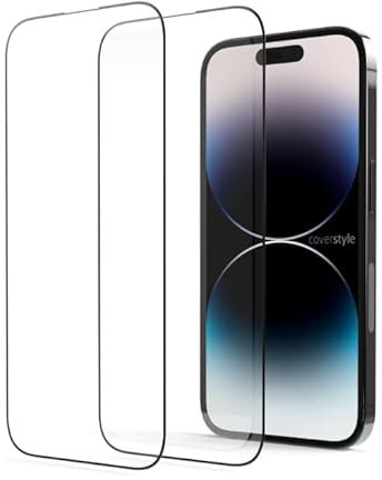 HQ-CLOUD® Lot de 2 Verres Trempés Pour iPhone 13/13 Pro (6,1) .Film de Protection d'écran Couverture Complète Noir - Anti Rayures - Ultra Résistant Dureté 9H