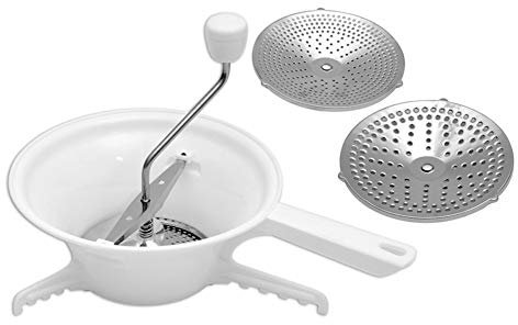 Moulin À Nourriture À Manivelle, Moulin À Légumes Manuel Avec 3 Disques De Broyage, Purée De Pommes De Terre En Plastique, Presse Purée Ecrase Pomme De Terre Broyeur Alimentaire Pour Sauce