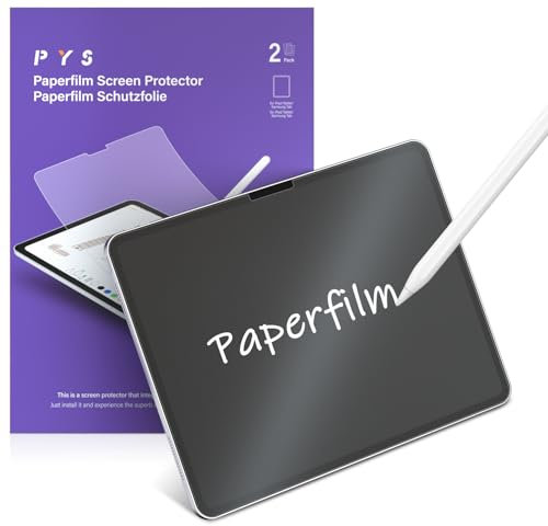 PYS 2 Stück Paperfilm Schutzfolie für 13 iPad Pro 2024 M4 Papierfolie zum Zeichnen Schreiben wie auf Papier Blendschutz Anti-Fingerabdruck Antireflektierend