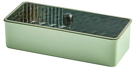 HAOHIZE Organizador de cajones de utensilios con tapa y escurridor, organizador de cajones de cubiertos de plástico, caja de almacenamiento para palillos de cocina, para cuchara, tenedor, cuchillo