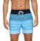 Vorvowry Bañador Hombre Secado Rapido Respirable Traje de Baño Estampado Ligero Boxer Calzones Bano para Natacion Playa Surf de Bolsillo con Cremallera Rayas Azules y Blancas M