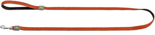 HUNTER Hundeführleine Hilo, Farbe: orange, mit Handschlaufe, leichtes 3D-Mesh-Material, schnelltrocknend, witterungsbeständig, pflegeleicht, ideal für City & Training, Größe: 15/140 cm