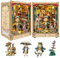 CUTEROOM Miniatur DIY Bücherregal-Einsatz – 3D Book Nook Kit mit LED-Lichtern, Holzpuzzle für Erwachsene & Jugendliche, Geschenk & Deko für Buchliebhaber(Wonderful Theater)