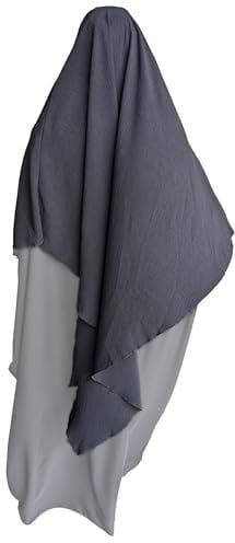 Khimar Langer Jazz-Hijab für muslimische Frauen. Abaya oder Jilbab. Kimar Gesetzgebung zum Gebet oder Ausgehen. Einfach anzuziehen und elegant., Schwarz, Long (Schwarz)