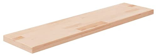 Tidyard Panneau d'étagère 80x20x2,5 cm Bois de chêne Massif Non traité, Support de Rangement, Étagères de Stockage pour Cuisine, Salon, Garage, Atelier, Salle de Lavage, sous-Sol
