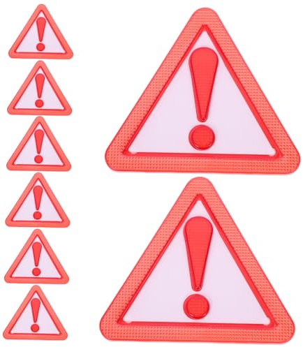 CIYODO 8 Pièces signe de camion lent signes pour voiture réflecteurs panneaux de signalisation dirigé Triangle de signalisation Signe de sécurité signe triangulaire lent Plastique