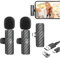 Micro Cravate sans Fil Professionnel pour USB Type-C/android/caméra, Microphone Lavalier sans Fil pour Enregistrement Vidéo, Vlogging,TikTok,YouTube, Réduction du Bruit, Plug & Play -Pack de 2 Micros
