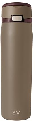 Simple Modern Mesa Loop Water Bottle with Straw | Cup Holder Friendly Insulated Stainless Steel Bottles for Travel, Sports and School | 710ml | Hazelnut
