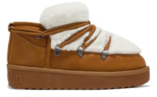 D.Franklin Stivaletti Australiani da Donna Nordic Trk Fur Low in Marrone Cammello - Stivali da Donna - Moda Casual - Taglia (40) - Modello nordic-trk-fur-low