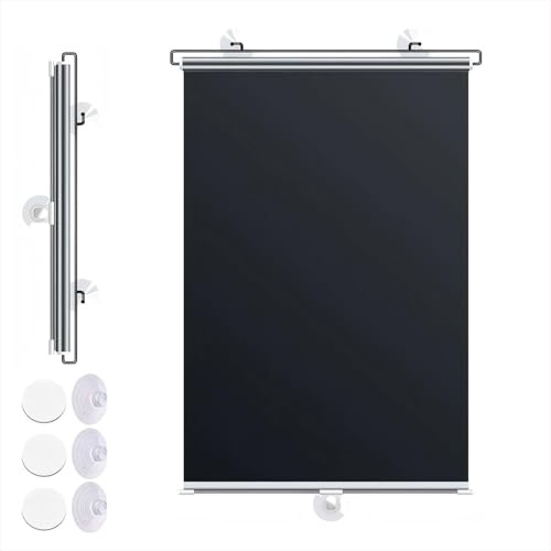 Verdunkelungsrollo Mit Saugnäpfen Schwarz Jalousie Individuell Anpassen | Verdunklungsrollo Ohne Bohren Rollo Mit Saugnapf Fenster Sonnenschutzrollos Thermorollo Für Sichtschutz Und Sonnenschutz