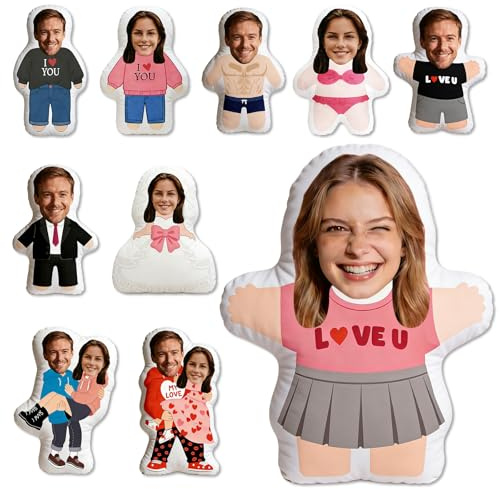 Personalisiertes 3D Kissen mit Foto Bedrucken Lassen, kissen mit gesicht | Lustiges Personalisiertes Fotogeschenk für Männer, Frauen und Paare,Valentinstag, Angenehmes Material, Hochauflösender Druck