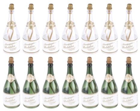 LOORGVEL Wedding Bubble Bottle 24Pcs Mini Sparkling Wine for Engagement Anniversary Celebration and Party Table Centerpieces