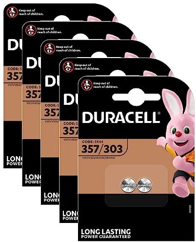 Duracell ossido di argento 357/SR 44 x 2 ossido di argento (5 confezioni da 2)