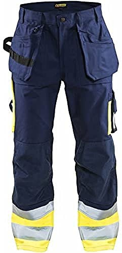 Blaklader 15291370 Hose mit hoher Sichtbarkeit, Marineblau/Gelb, grootte D120