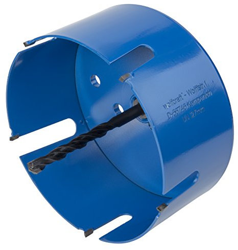 wolfcraft Universallochsäge mit Spanndorn I 5961000 I Für Bohrungen mit großem Durchmesser in unterschiedlichsten Materialien, Schnitttiefe 60 mm, ø127mm