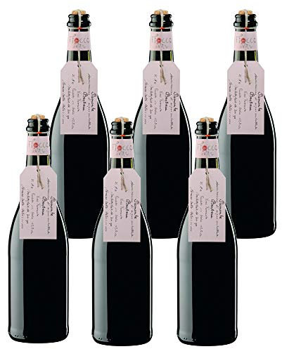 FIOCCO DI VITE Piemonte Doc Barbera Frizzante Fiocco Di Vite Vino Rosso Frizzante - 6 Bottiglie - 6x75cl