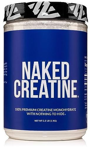 Pure Creatine Monohydrate – 200 Servings - 1,000 Grams, 2.2lb Bulk, Vegan, Non-GMO, Gluten Free, Soy Free. Aid Strength Gains, No Artificial Ingredients - Naked CREATINE