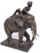 Deko Dekofigur Polyresin Vintage Retro Motiv: Elefant mit Reiter 25 x 29 cm