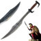 Swords and more 300 Schwert - Antiqued - Leonidas’ Schwert, 86,9 cm, handgeschmiedeter Karbonstahl, antik aussehendes Sparta-Schwert für Cosplay, Sammlungen & als Geschenk