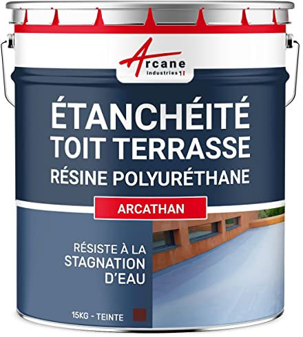 Étanchéité, toit, terrasse, toit, plat, résine étanchéité : Arcathan - 15 kg Rouge Brique - ARCANE INDUSTRIES