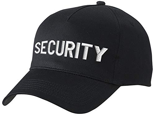 Basecap bestickt mit SECURITY in weißer Schrift Mütze Stickerei