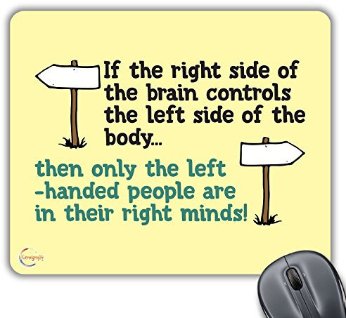 Coralgraph Inc CP451 When Left Handed People ON Their Right Minds! Novelty Gift Printed PC Laptop Computer Mouse Mat Pad