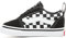 Vans Ward Slip-on Canvas, Unisex Baby Sneaker, Schwarz ((Checkers) Black/True White Pvc), 19 EU