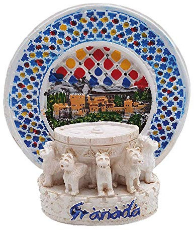 Imán 3D para nevera, diseño del Palacio de la Alhambra, Granada, España, recuerdo, regalo, decoración del hogar y la cocina, colección de imanes para nevera