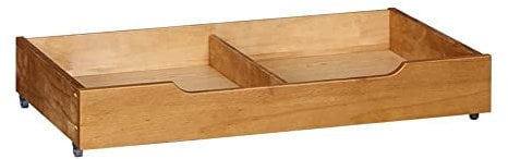 MUSEHOMEINC Unterbettkommode aus Massivholz mit 4 Rollen für Schlafzimmer, Unterbett-Organizer aus Holz, empfohlen für Queensize- und King-Size-Plattformbett